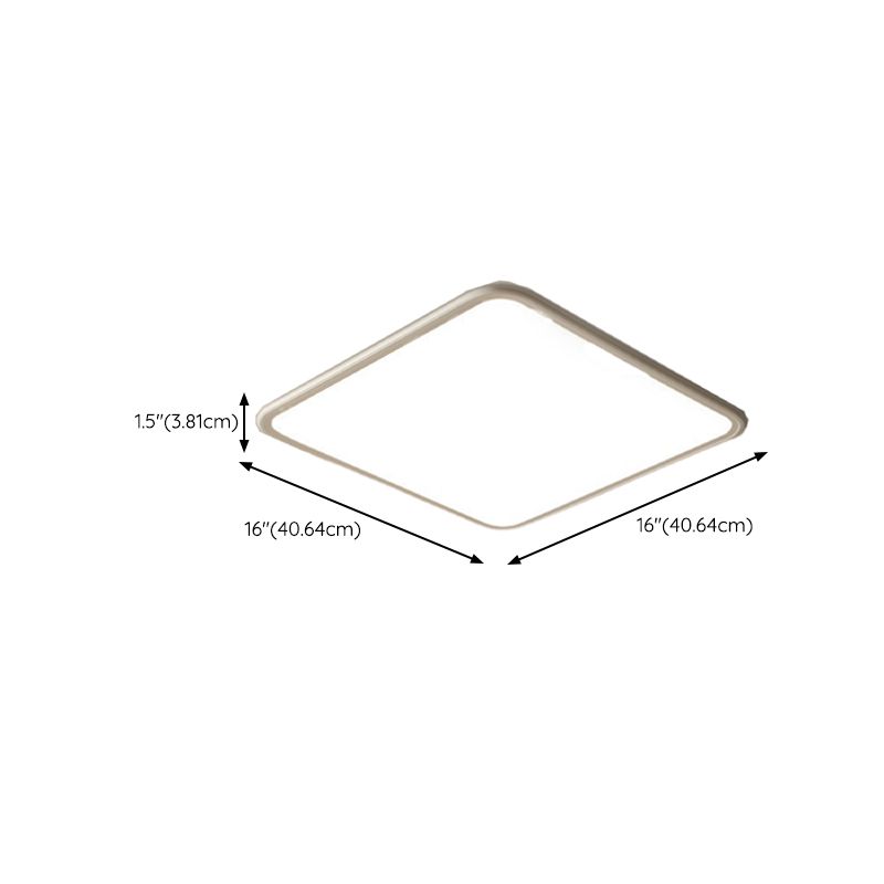 Metal Geometric Flush Mount Lamp Modern Flush Ceiling Light Fixture in White