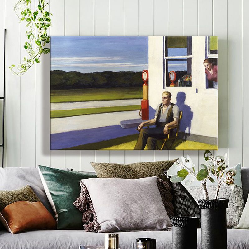 Edward Hopper Scenery Wall Art Modern Style Textured Canvas Print for Home Pathway