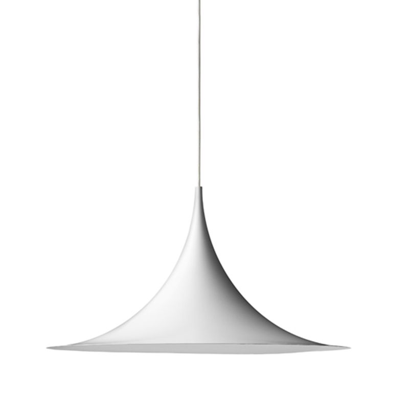 Accesorios de iluminación colgante de trompeta Lámpara de suspensión moderna de 1 luces con sombra de metal