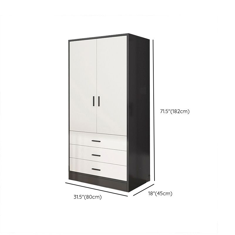 Rectangular Wardrobe Cabinet Modern Simple Wooden Wardrobe Armoire