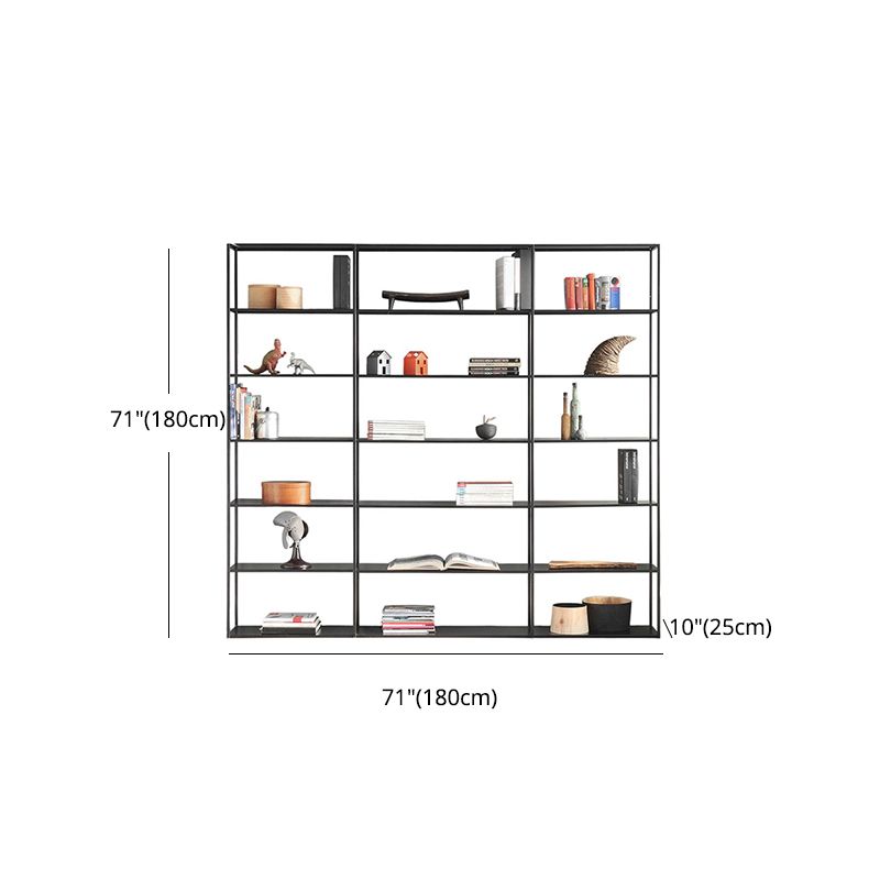70.87"H Bookshelf Open Back Modern Style Bookcase for Home and Office