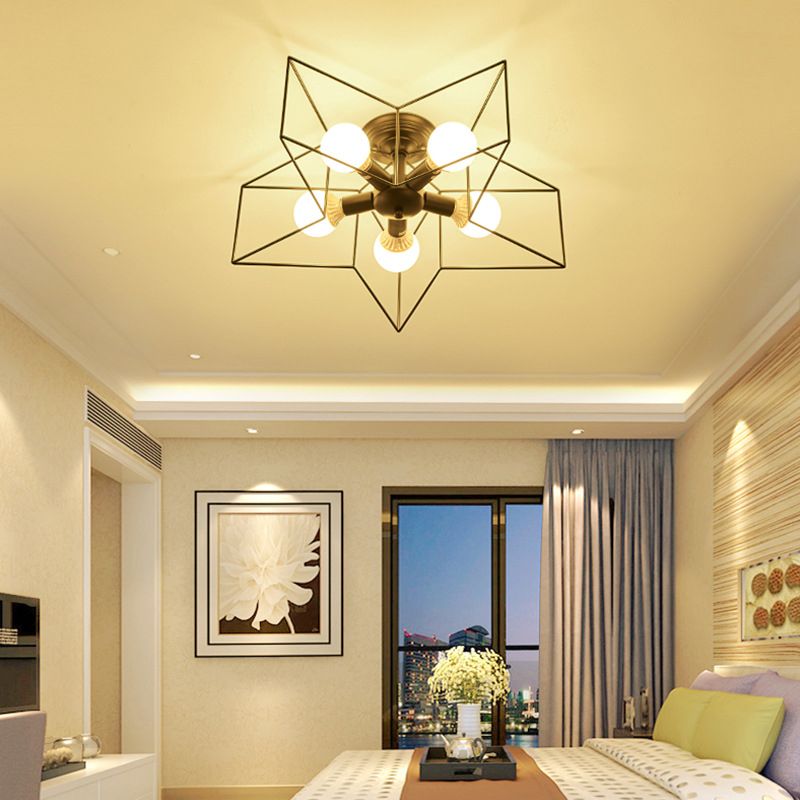 Semi-Flush Ceiling Lights Contemporary Geometric Flush Mount Light Ceiling Light Fixtures