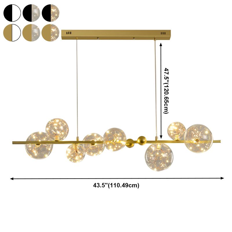 8 Lichtkugel Island Leuchten zeitgenössische Glasanhänger -Leuchten