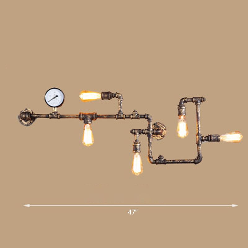 Éclairage d'applications murales de 5 têtes Pièce à eau industrielle et mange de pression Mural Mural pour restaurant
