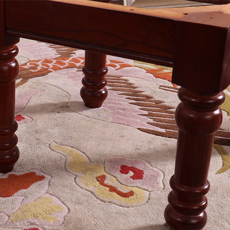 Mid-Century Modern Ottoman Faux Leather Tufted Upholstered Square Ottoman