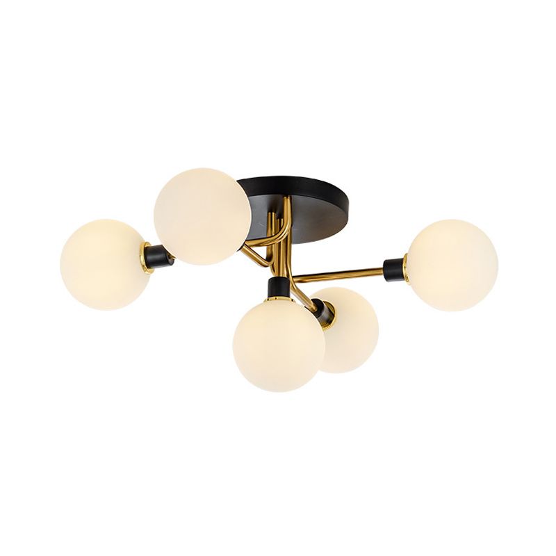 Nordic Style Metal Ceiling Light Ball Shape Shade Ceiling Lamp for Bedroom