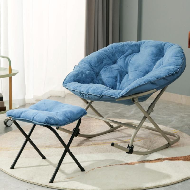 Contemporary Indoor Rocking Chair Nursery Rocking Chair for Living Room with Ottoman