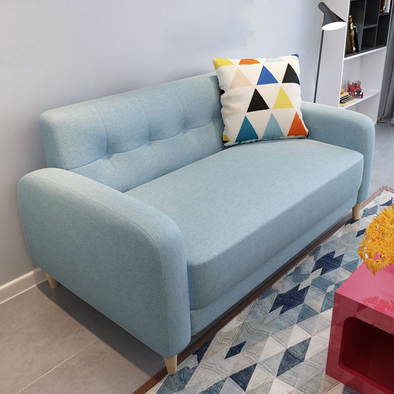 Pure Color Sofa Tufted Back Square Arm Sofa for Living Room Home