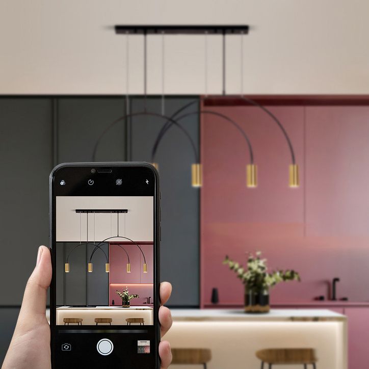 Cylinder Island Lighting Fixtures Contemporary Metal Island Light Fixtures for Kitchen