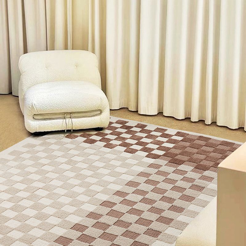 Gorgeous Carpet Modern Plaid Print Area Rug Living Room Rug with Non-Slip Backing