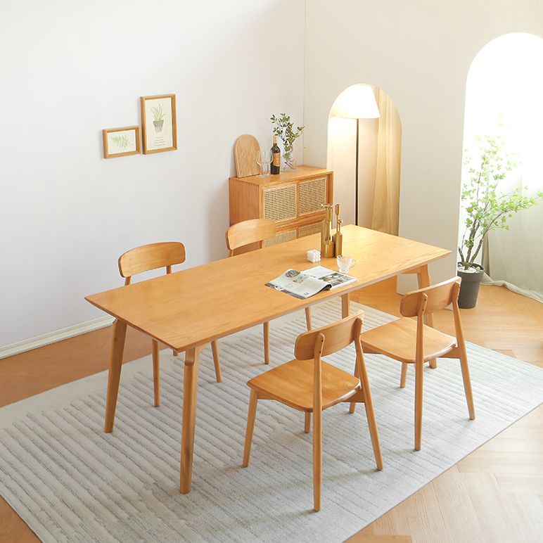 Modern 1/3/5/7 Pieces Dining Set Rectangle Pine Wood Dining Table for Dining Room