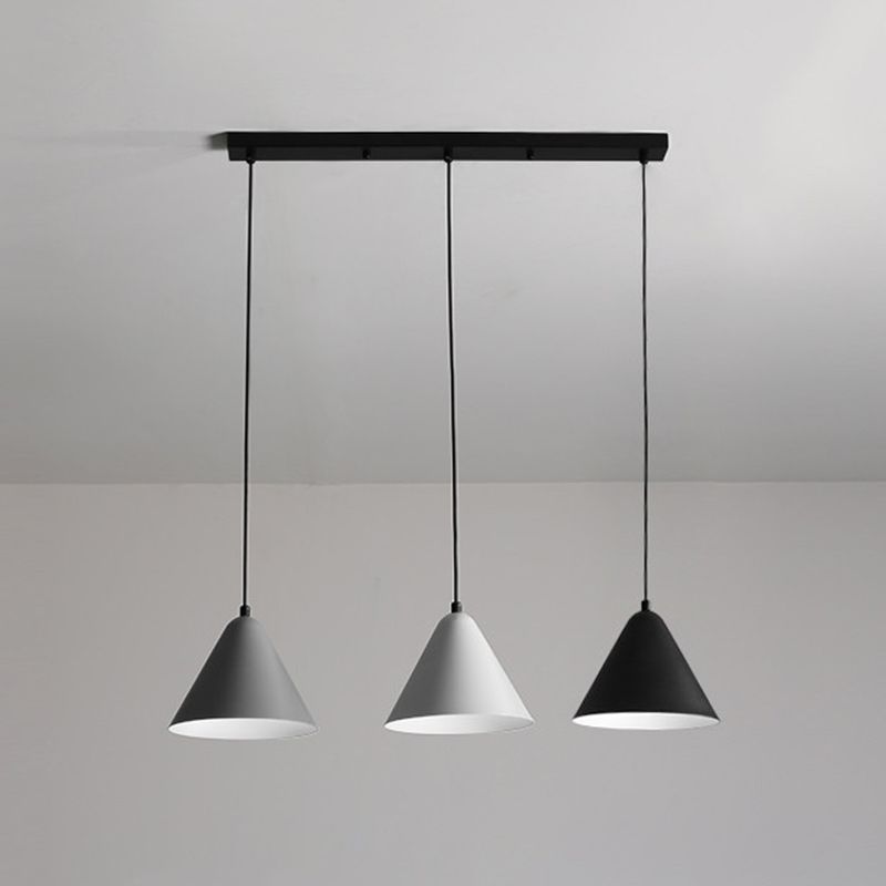 Moderne creatieve kegel hanger licht smeedijzeren macaron hangende lamp voor eetkamer