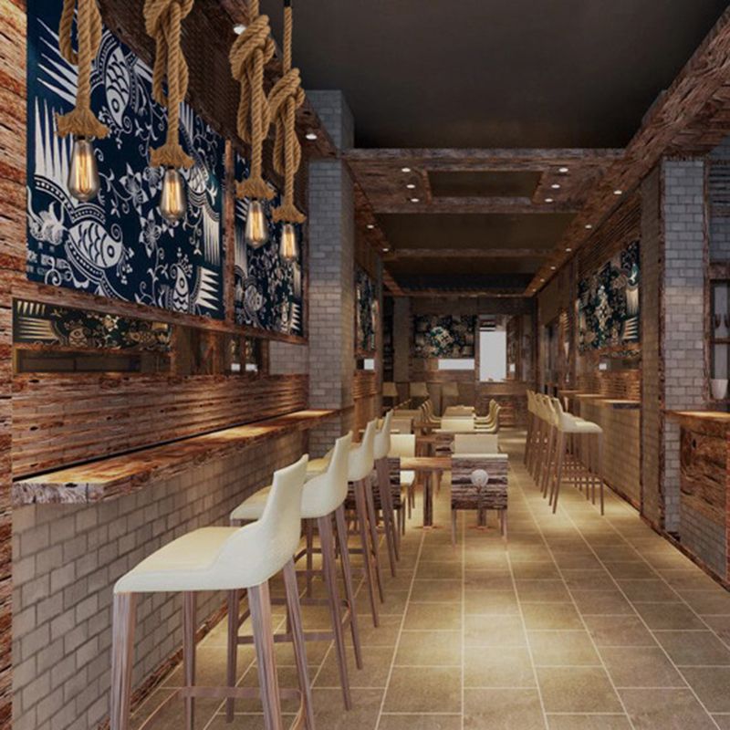 Rope Pendant Lighting Fixtures Industrial Multi Light Hanging Ceiling Lights