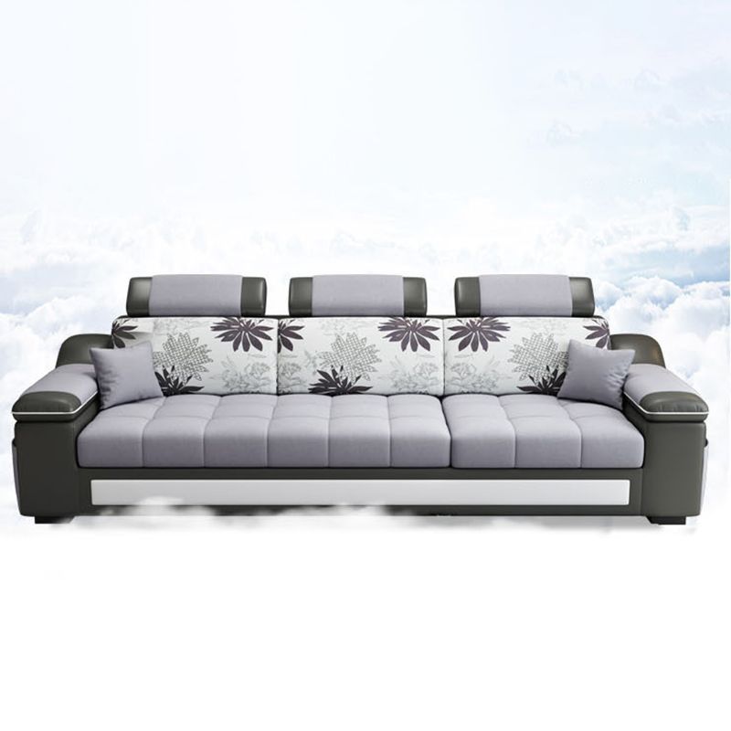 Pillow Top Arm Modular Settee Furniture 3-seater Sofa and Chaise with Pillows
