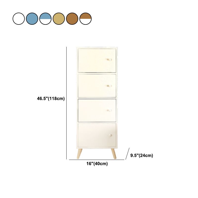 9.44" Wide Storage Cabinet with Doors Contemporary Wooden Accent Cabinet