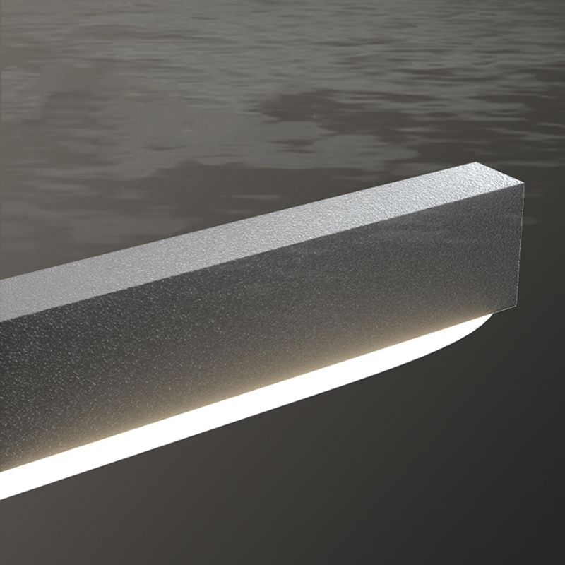 Silica Gel Linear LED Island Light in Modern Concise Style Aluminium Pendant Light for Dining Room