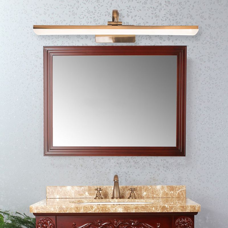 Luz de tocador de metal de estilo moderno Luz de espejo LED lineal para el baño