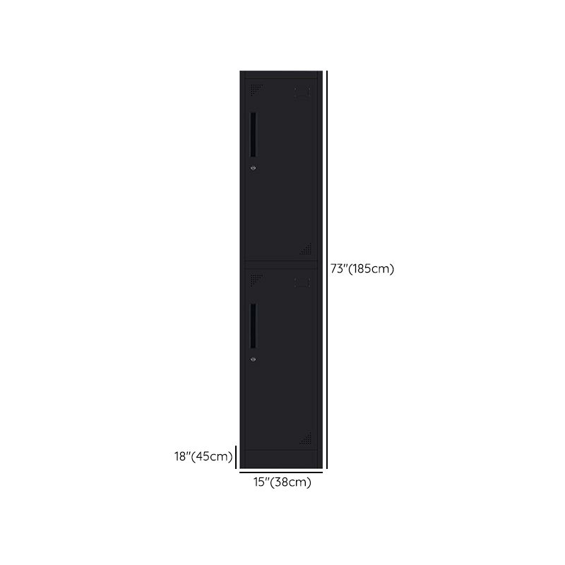 Black Steel Wardrobe with Hinged Door Industrial Storage Cabinet for Bathroom