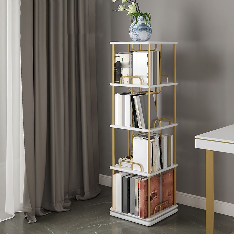Nordic Geometric Bookcase Rotatable Study Room Storage Bookshelf