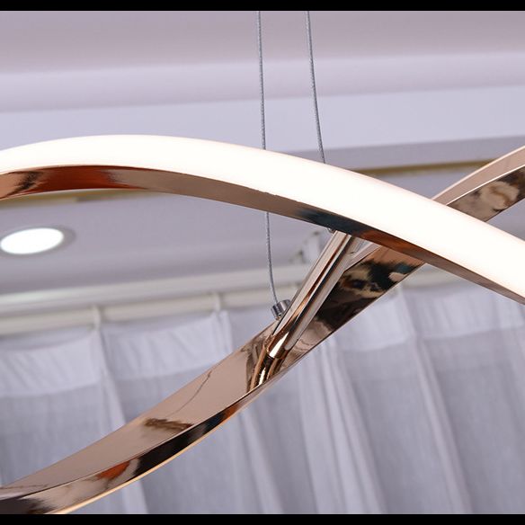 Lampada ad ondatura contemporanea lampada a sospensione in metallo Light per soggiorno