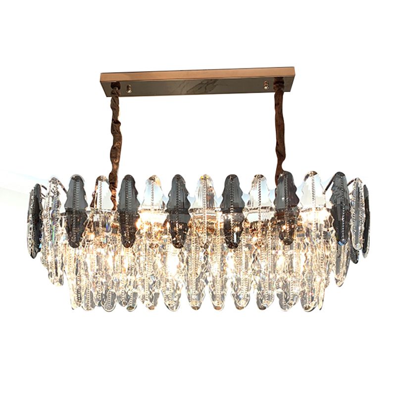 Linear Island Lighting Pendant Linear Lsland Lighting Hanging Island Lights in Grey