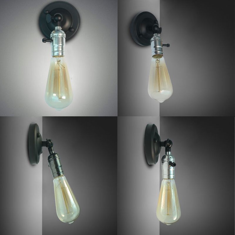 Contemporary Metal Wall Sconce Adjustable Linear Shape Wall Light for Living Room