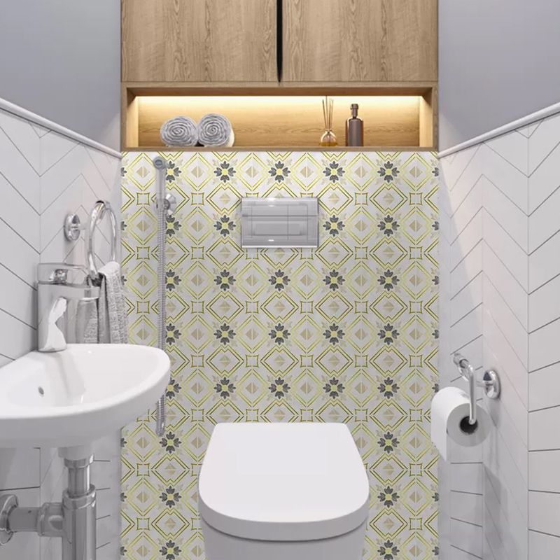 Modern Geometric Peel Wallpaper Panels Brown Seamless Pattern Wall Art for Dining Room