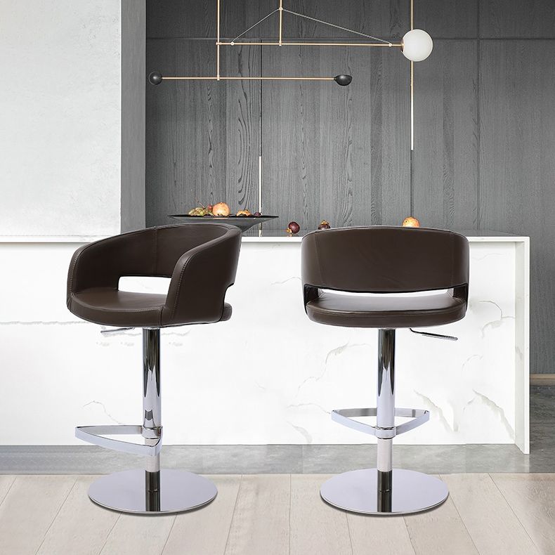 Modern Leather Bar Stool Adjustable Backrest Counter Stool for Bristol