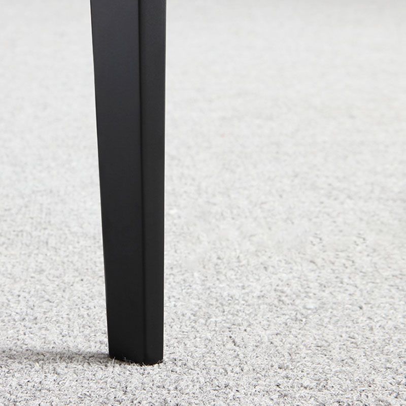 Stone Top Dining Table Modern Dining Table with 4 Metal Legs