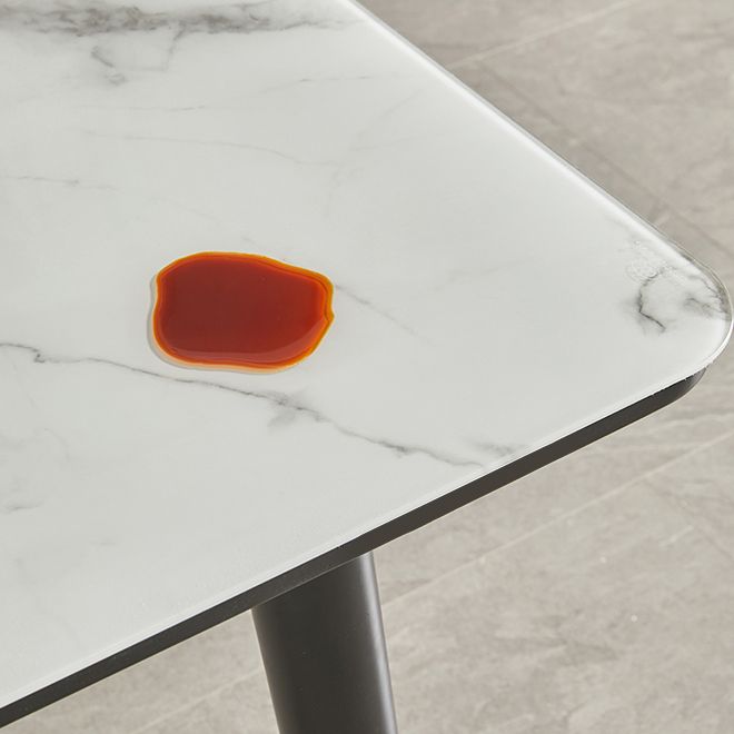 Scandinavian Rubber Wood Shelf Dining Table Rectangle Formal Dinette Set for Kitchen