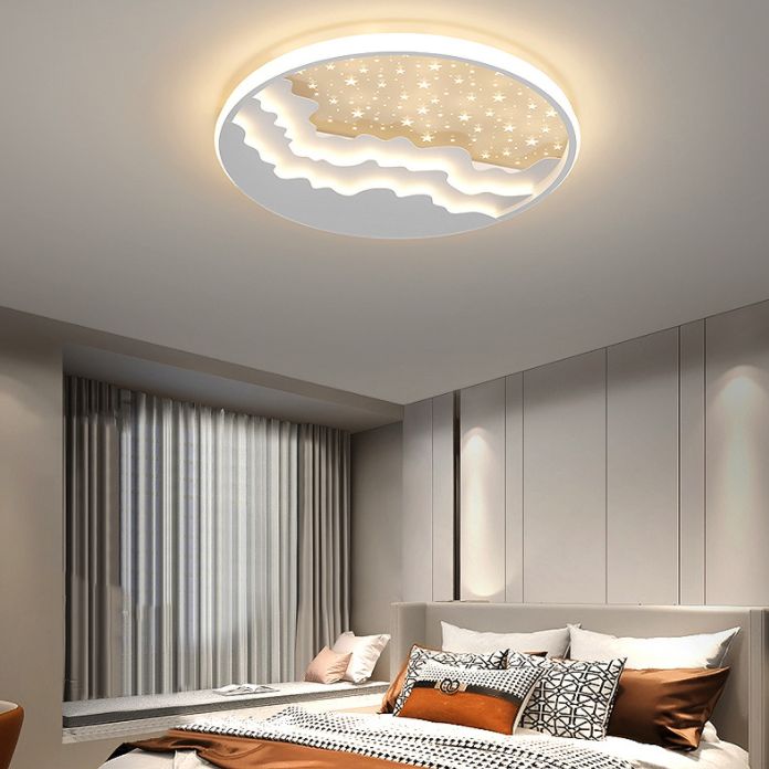 Lumière simple menée ronde en métal de style moderne d'appareils d'éclairage de plafond de bâti affleurant