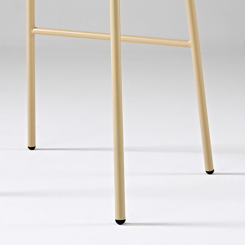 Indoor Plastic and Metal Bar Stool Modern Low Back Armless Bar Stool