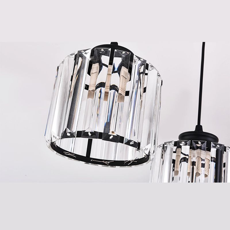 Cilindro colgante de lámparas colgantes colgante de techo de cristal simple moderno para escalera