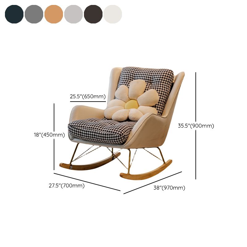 Modern Simple Style Rocking Chair Nursery Sofa Rocking Chair for Bedroom