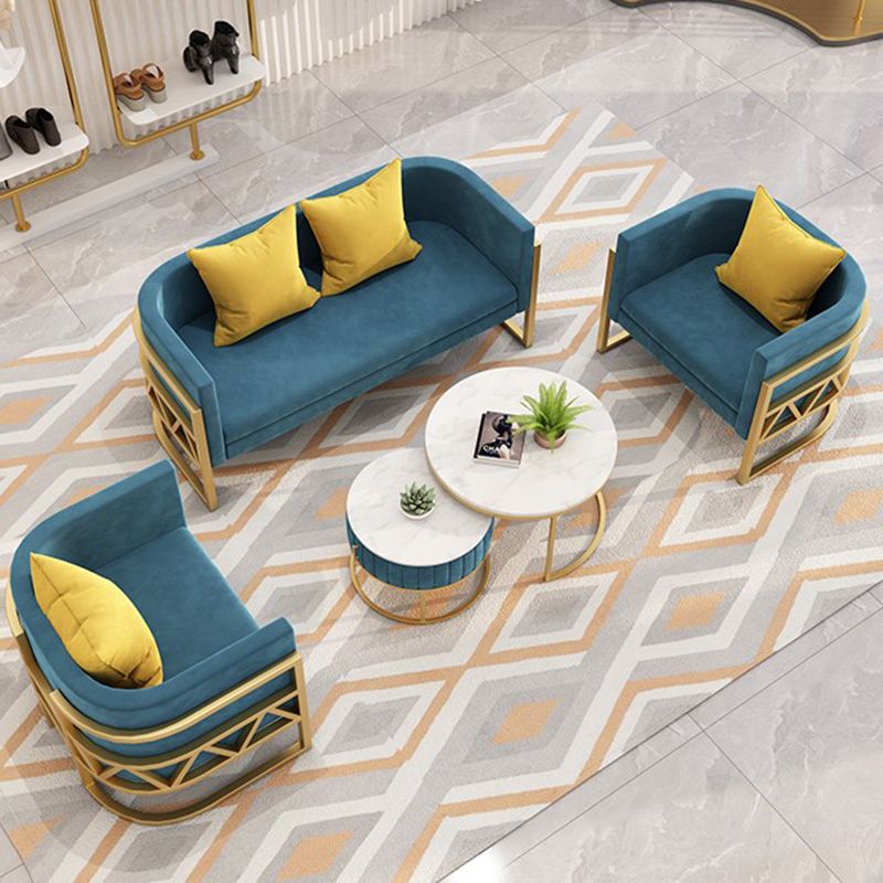 24.40" W x 29.52" H Velvet Tuxedo Arm Sofa Contemporary Standard Sofa