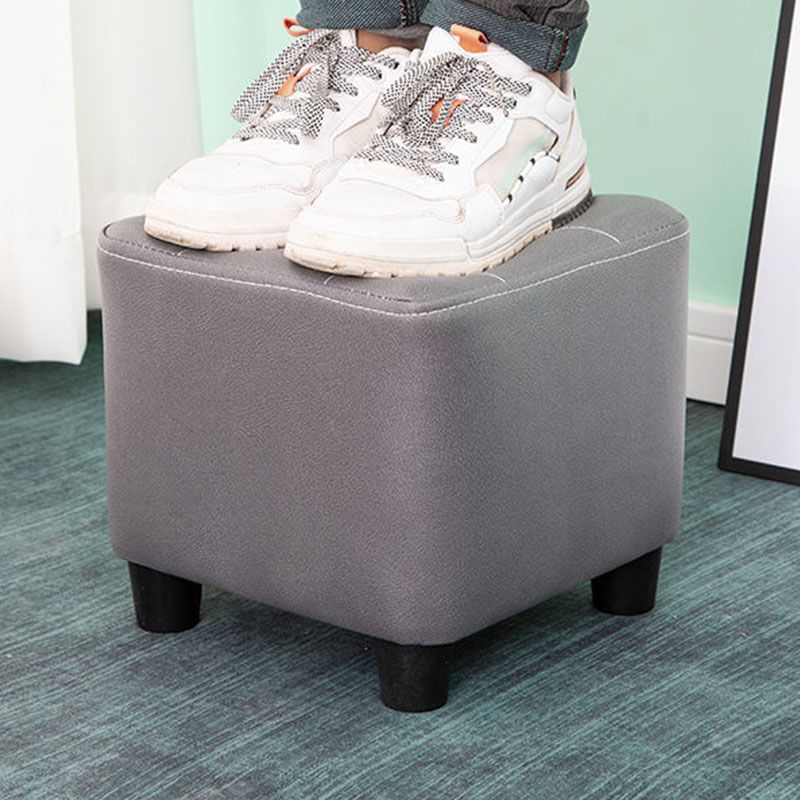 Tufted Ottoman Whole Colored Fabric Water Resistant Square Modern Ottoman