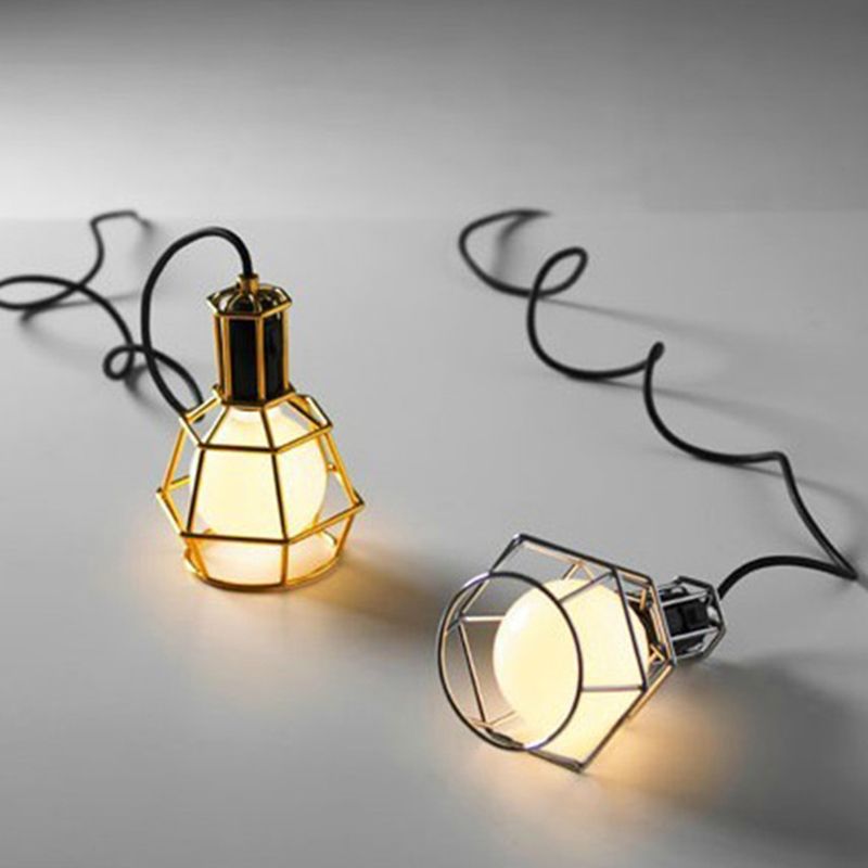 Vetro a sospensione a sospensione in gabbia industriale 1 apparecchi di illuminazione a sospensione