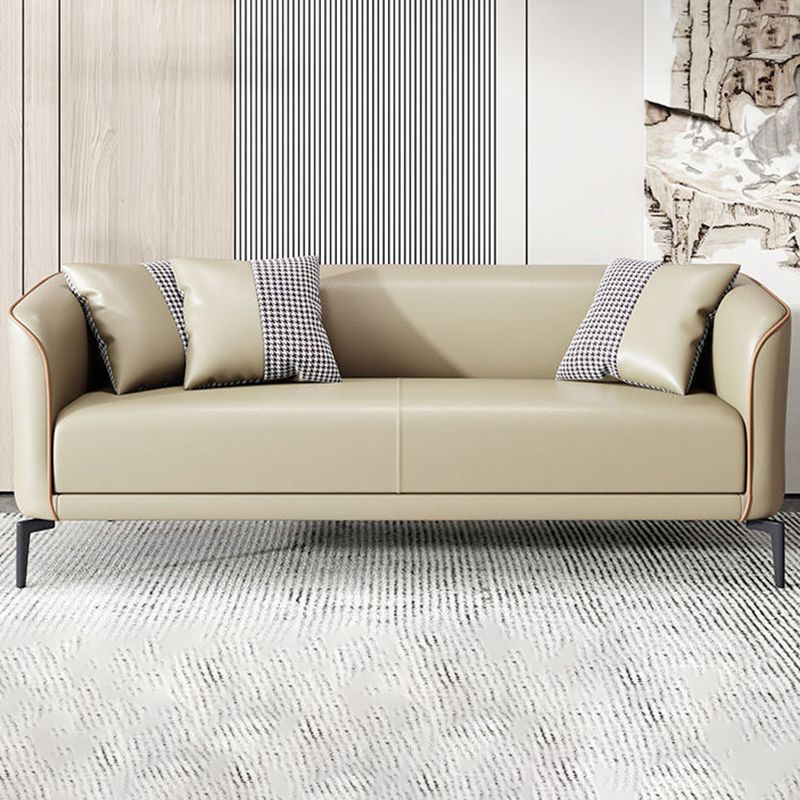 25.98" Wide Tuxedo Arm Sofa Stain Resistant Standard Sofa with 2 Pillow