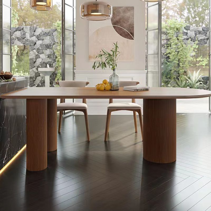 Modern Brown in Solid Wood Counter Table Specialty Dining Table for Kitchen