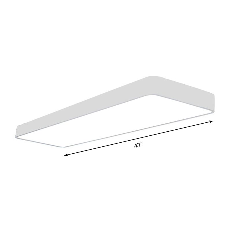 23.5"/23.5"/47" Wide Rectangular Metal Flush Mount Simplicity Led Flush Ceiling Lamp Fixture with Acrylic Diffuser