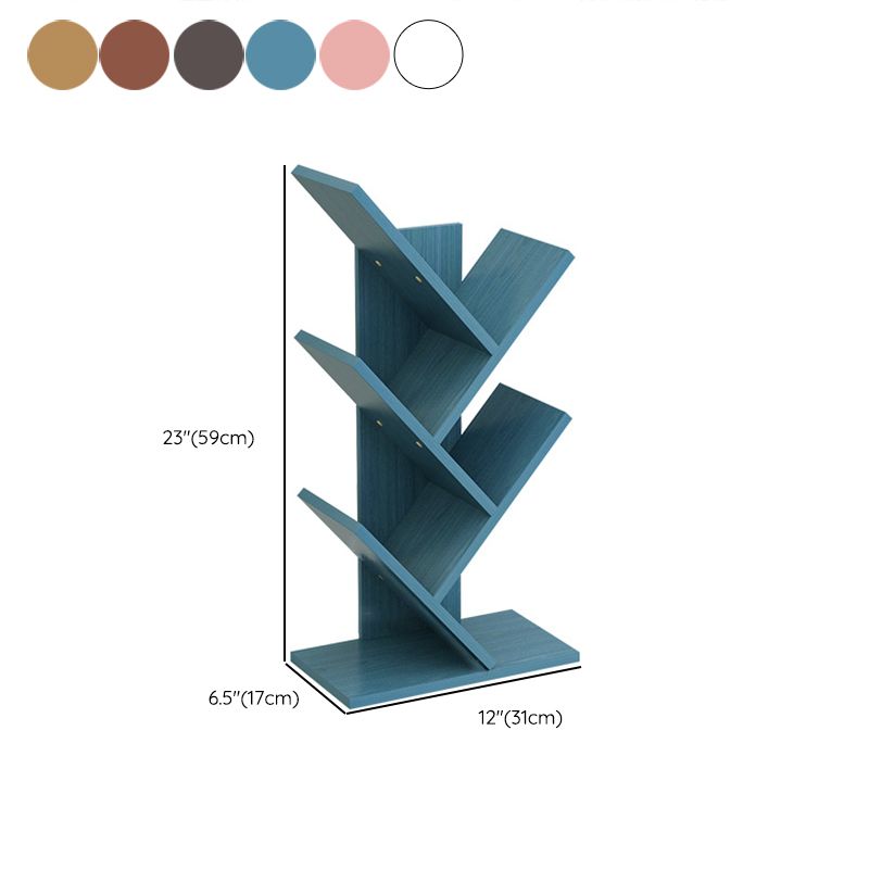 4 Shelves Standard Bookshelf Contemporary Engineered Wood Bookcase