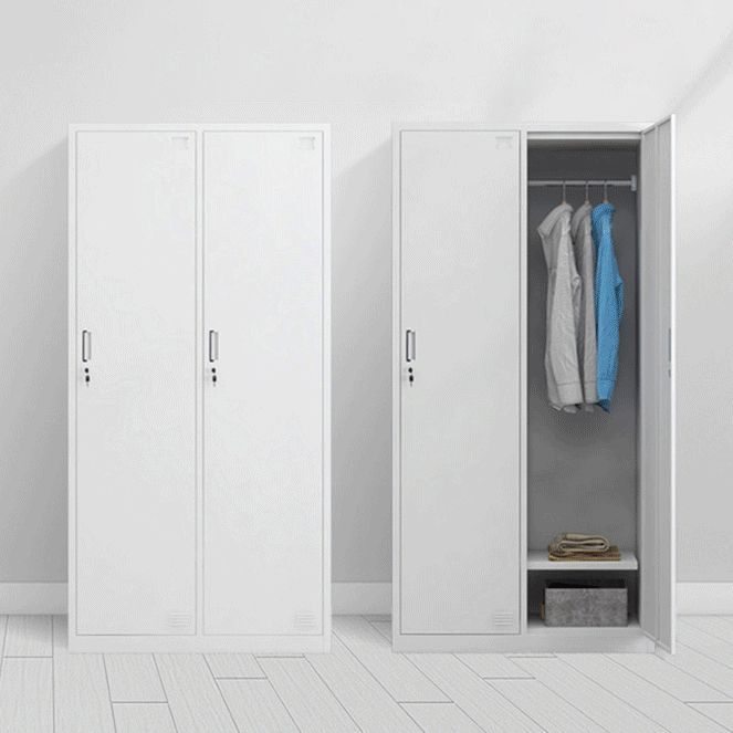 Contemporary Style Wardrobe White Metal Wardrobe Closet for Home