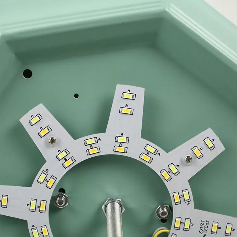 Plafonnier affleurant en forme de dôme, plafonnier en verre de Style Macaron pour balcon