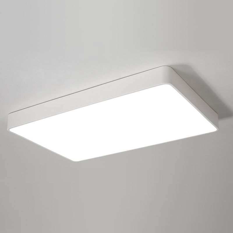 Plafoniera da incasso a LED rettangolare in ferro nero/bianco con montaggio a incasso Simplicity con diffusore in acrilico