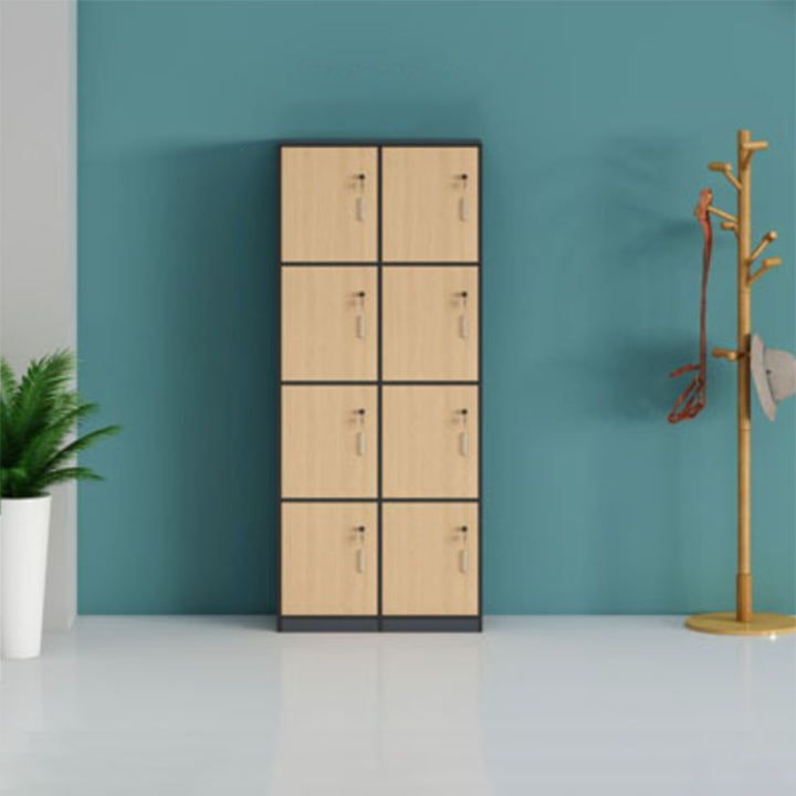 Modern Manufactured Wood Storage Cabinet Light Wood Finish Cabinet