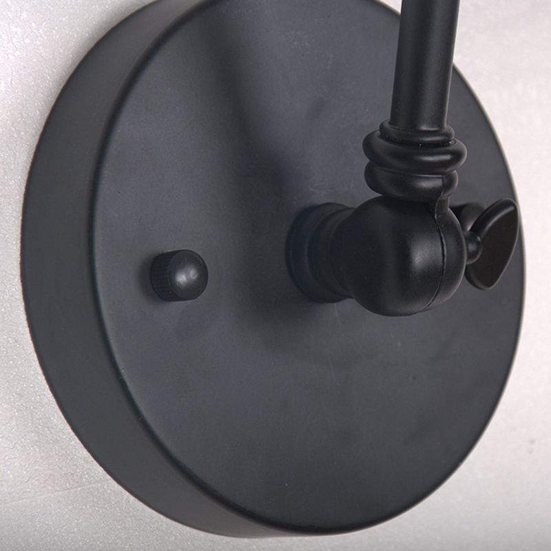 White Metal Cone Shade Industry Style Wandlampe 2 Abschnitte Schwung Retro-Wandleuchten für das Restaurant