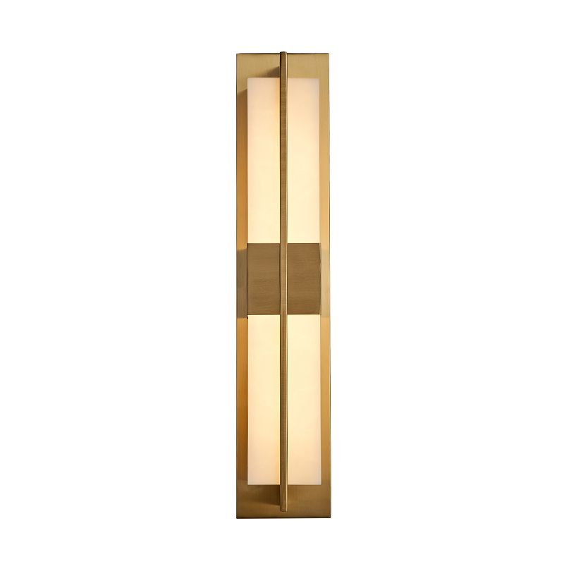 Gold Metal Modern Wall Sconce Rectangular Wall Mounted Light for Living Room