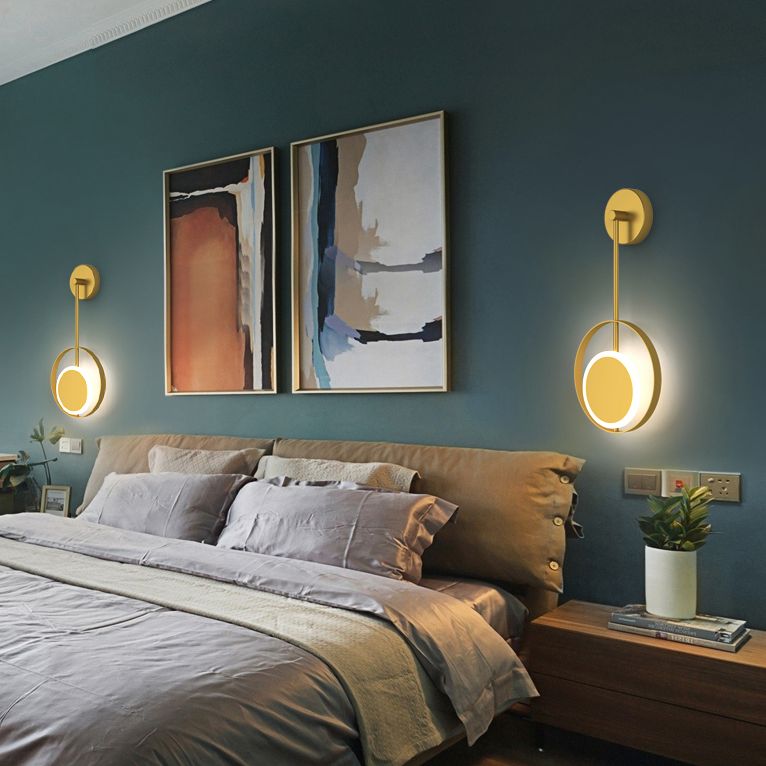 Verstellbares Licht 1 leichte kreisförmige Wandleuchter nordischer Luxusstil Metallleuchten
