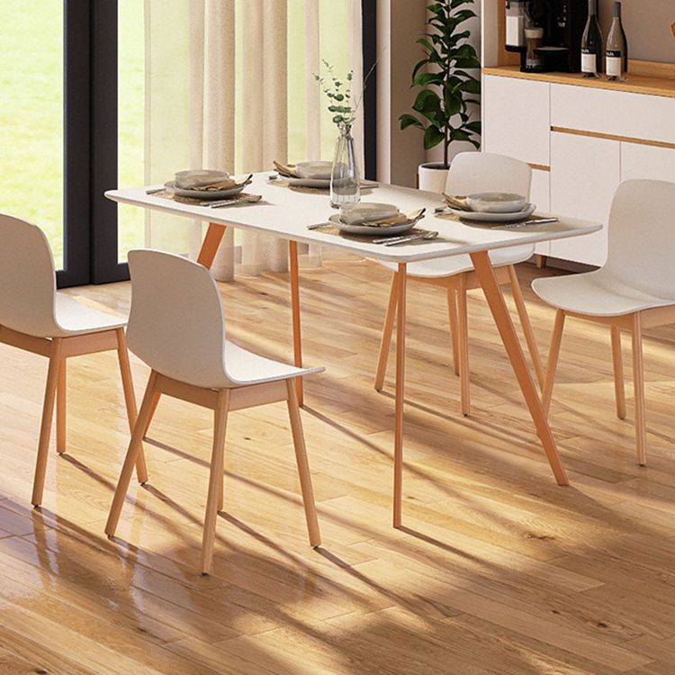 Contemporary Style Dining Armless Chair Wooden Dining Side Chair for Kitchen
