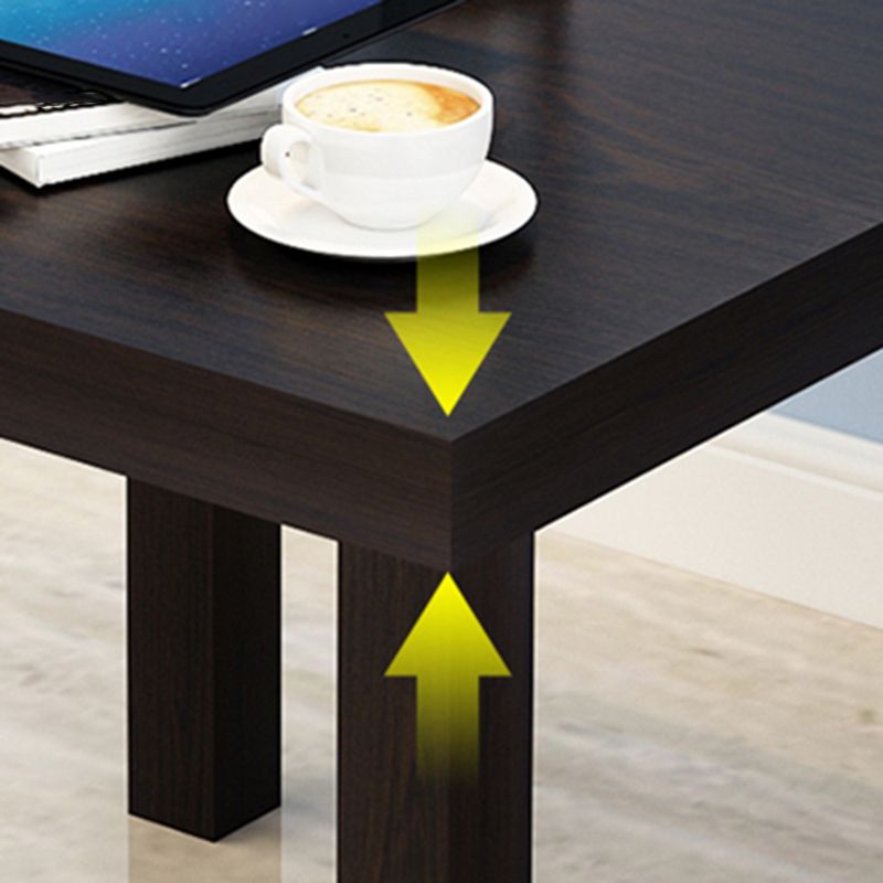 Contemporary Square Side End Table Wood 4 Legs End Slide Table